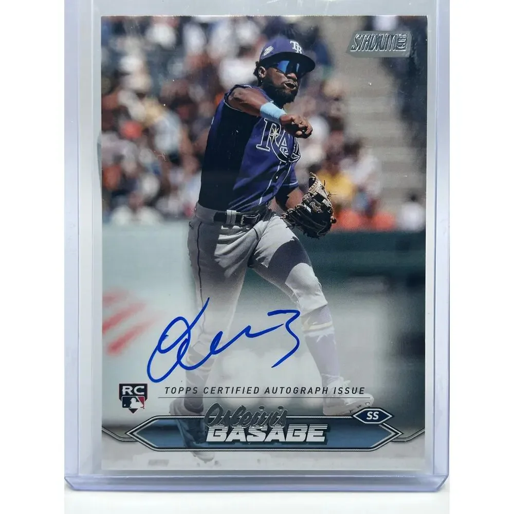 2024 Topps Stadium Club Osleivis Basabe Rookie Auto Tampa Bay Rays RC - Picture 1 of 2